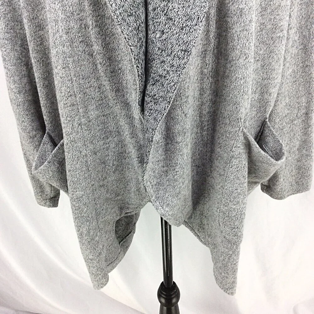 Banana Republic Open Lofty‎ Knit Cardigan Sweater Womens Size M/L Gray Pockets